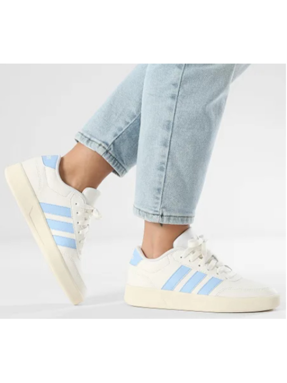 Adidas Breaknet 3.0 Women's Sneakers JQ6055 Core White Glow Blue Off White - Picture 3 of 7